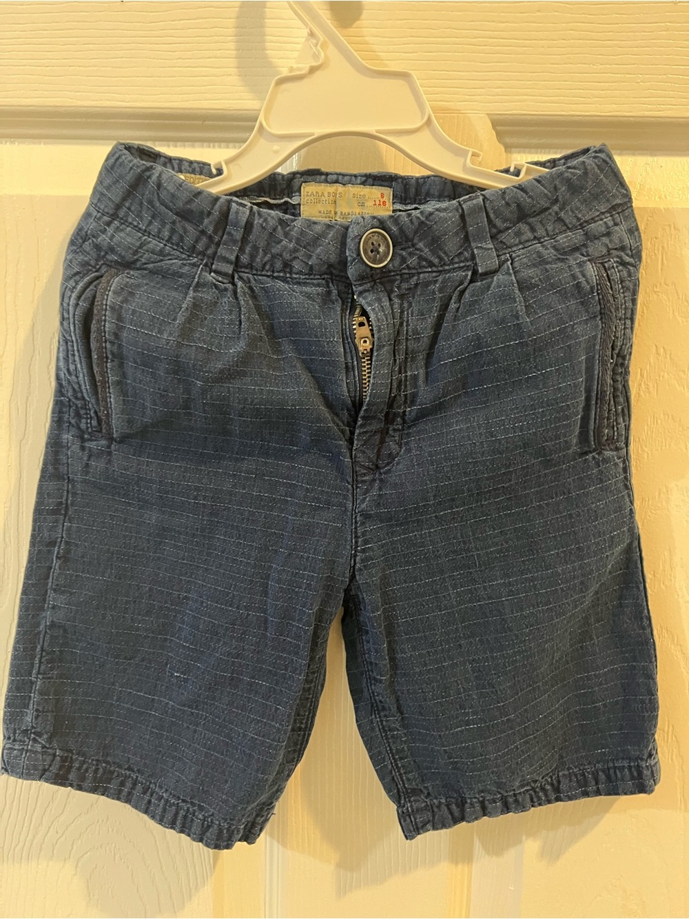 Kids Blue Cotton Blend Chino Shorts